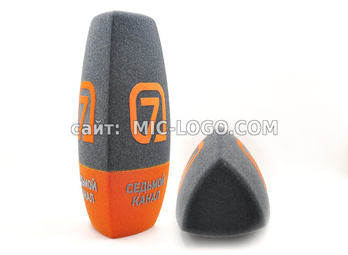 Ветрозащита для микрофона Sennheiser md 42 с логотипом Седьмой канал