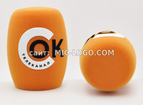 Ветрозащита для микрофона Shure SM63LB с логотипом  Телеканал СОК